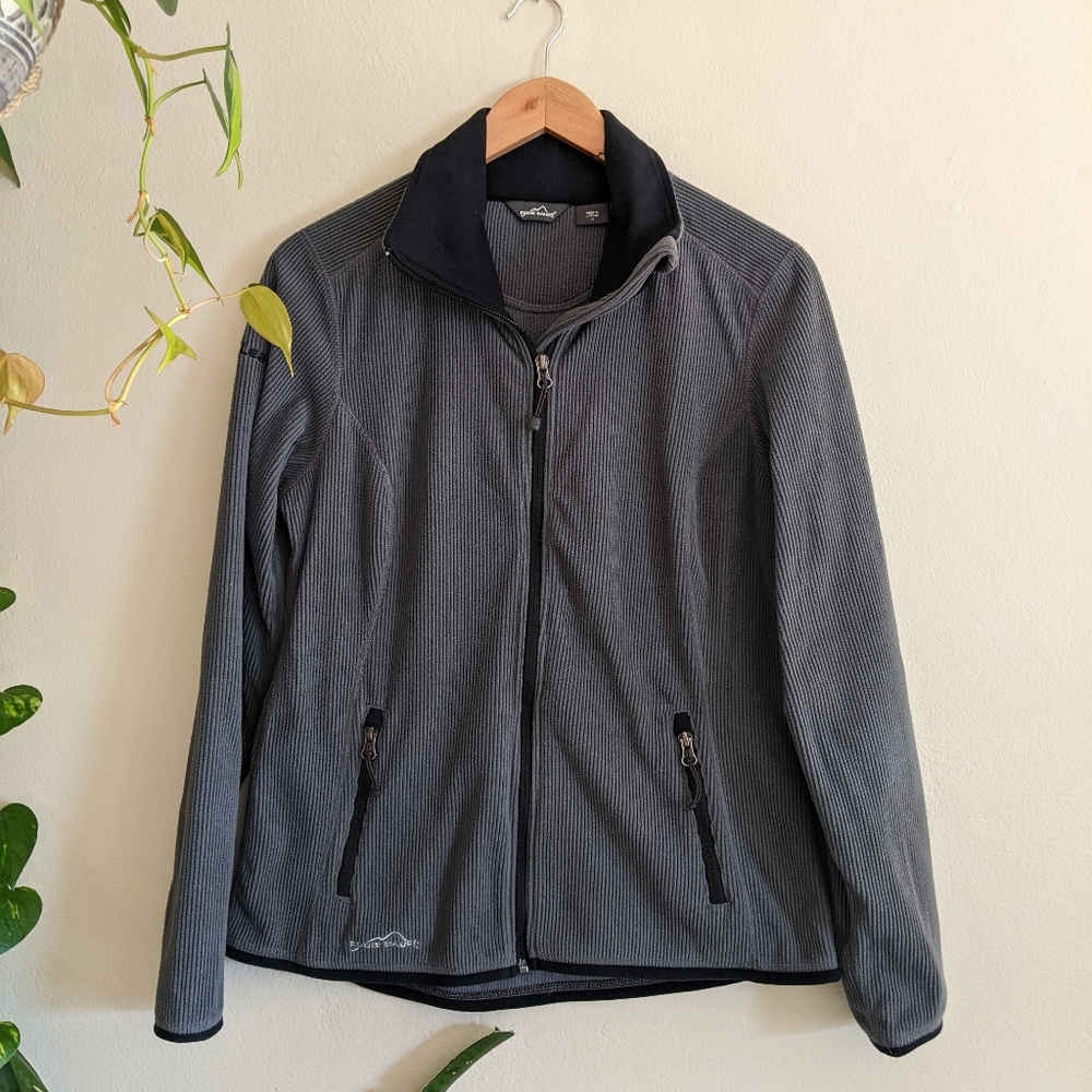 Eddie Bauer | Ribbed Zip-Up Fleece | Custom Logo (GreenLeaf)